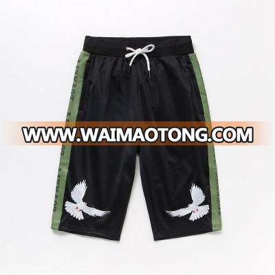 100% Polyester Gym Sport Pants Man Shorts With Spendex Ring